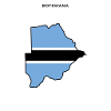 Botswana (Botswana) flag, map