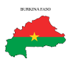 Burkina Faso flag, map