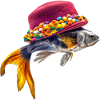 Fisch mit Hut