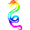 Bunter Retro-Drache