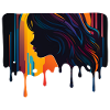 Woman in Vivid Brushstrokes