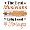 Musikinstrumenten-Musiker, Berg-Dulcimer-Spieler