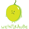 Lustige Weintraube weint