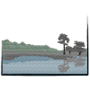 Landscape modified with lake