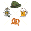 Bayerisch Tradition Bierkrug Brezeln Bayern