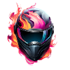Burning Race Helmet