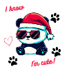 bébé panda de Noël