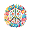 Flower Power Hippie födelsedag - mars 1957
