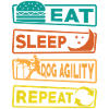Manger Sommeil Chien Agilité Répéter