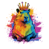 Capybara avec capybara couronne