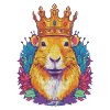 Capybara avec capybara couronne