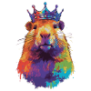 Capybara avec capybara couronne
