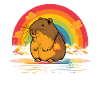 Capybara rainbow capybara