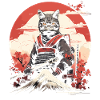 Forntida Japan krigare ninja katt | Samurai Kitty