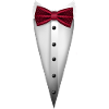 Design smoking con papillon per matrimoni e