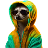 Meerkat med solbriller Fargerike kule dyr