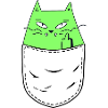 Katze, die den Mittelfinger zeigt