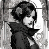 Mysterious Gothic Asian Woman