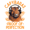 Capybara avec écouteurs