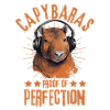 Capybara avec écouteurs