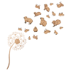 Animal lover gift dandelion capybara