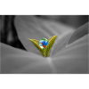 The marble on the plant