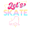 Retro 80-talls skøyteløpere i design
