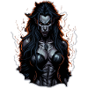 Werewolf Female Dark Fire Aura