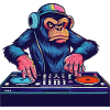 Schimpanse DJ Geschenkidee - DJ Affe