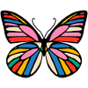 Fröhlicher mehrfarbiger Schmetterling