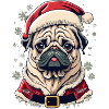 Mops Weihnachtsmann