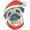 Weihnachten Mops Hund
