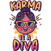 Karma Diva Cartoon Tee