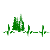 Wald Baum Herzschlag Ekg