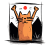 Japanese Red Sun, Happy Cat
