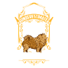 Mann mit Eurasier Eurasian Spitz