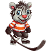 Comic Zebra Eishockey Eishockeyspieler