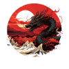 Japanese Dragon Print