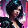 Cool Goth Cyberpunk Girl