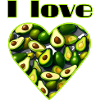 I love avocado heart