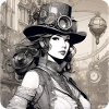Fille Steampunk Cool
