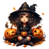 Halloween Pumpkin Witch