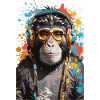 DJ monkey Affen Graffiti Design