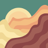 Sunset behind hills