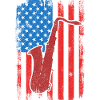 July 4, USA saxophone