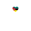 Mozambique heartbeat Mozambican flag