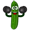 Cucumber Dumbbells Bodybuilding Gym Cucumbers