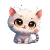Cute white kitten