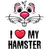 Hamster Heart Pets Statement Animal préféré