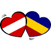 Austria and Romania hearts